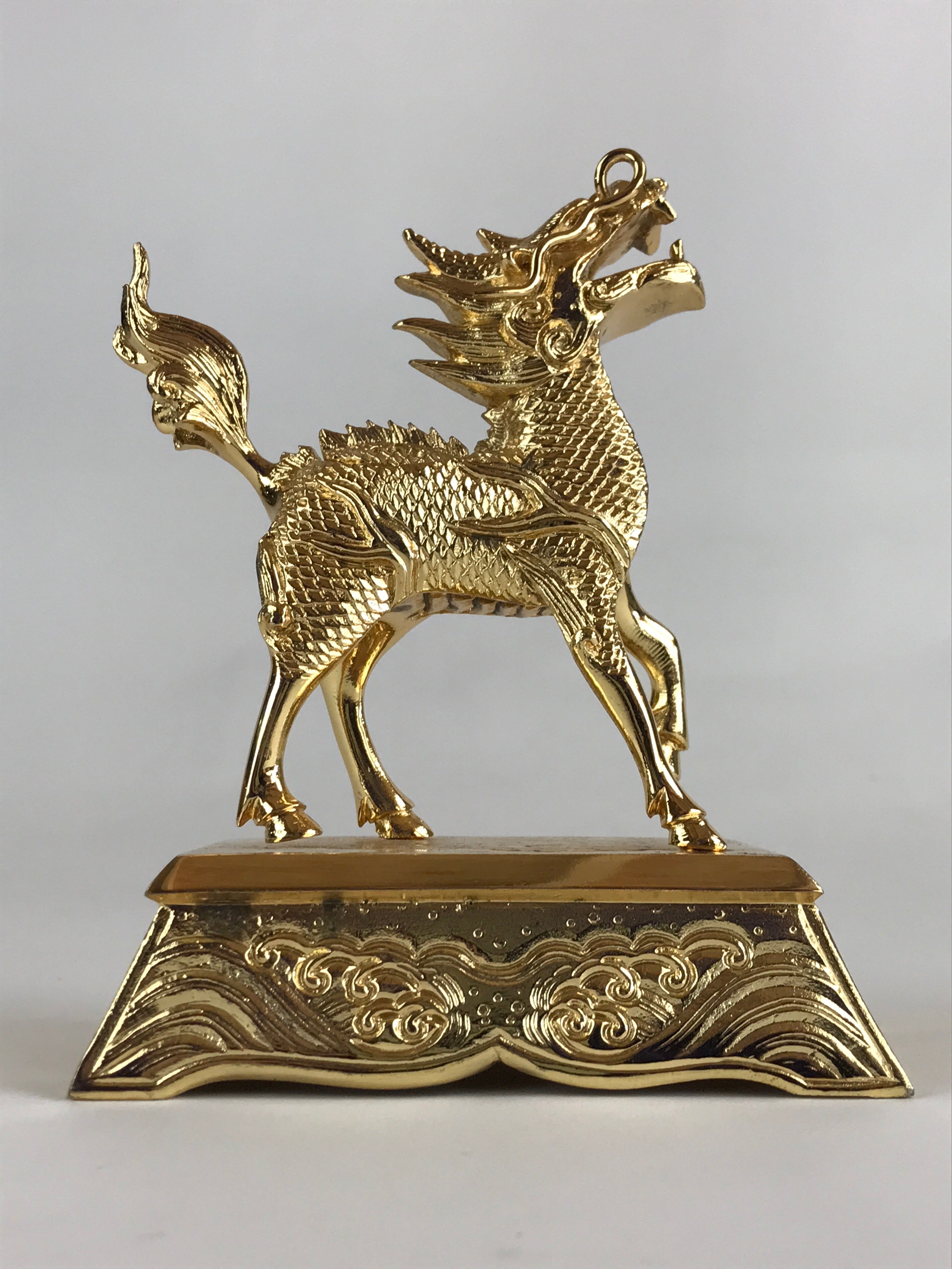 Japanese Buddhist Altar Fitting Brass Incense Burner Koro Shishi Lion Butsugu BU