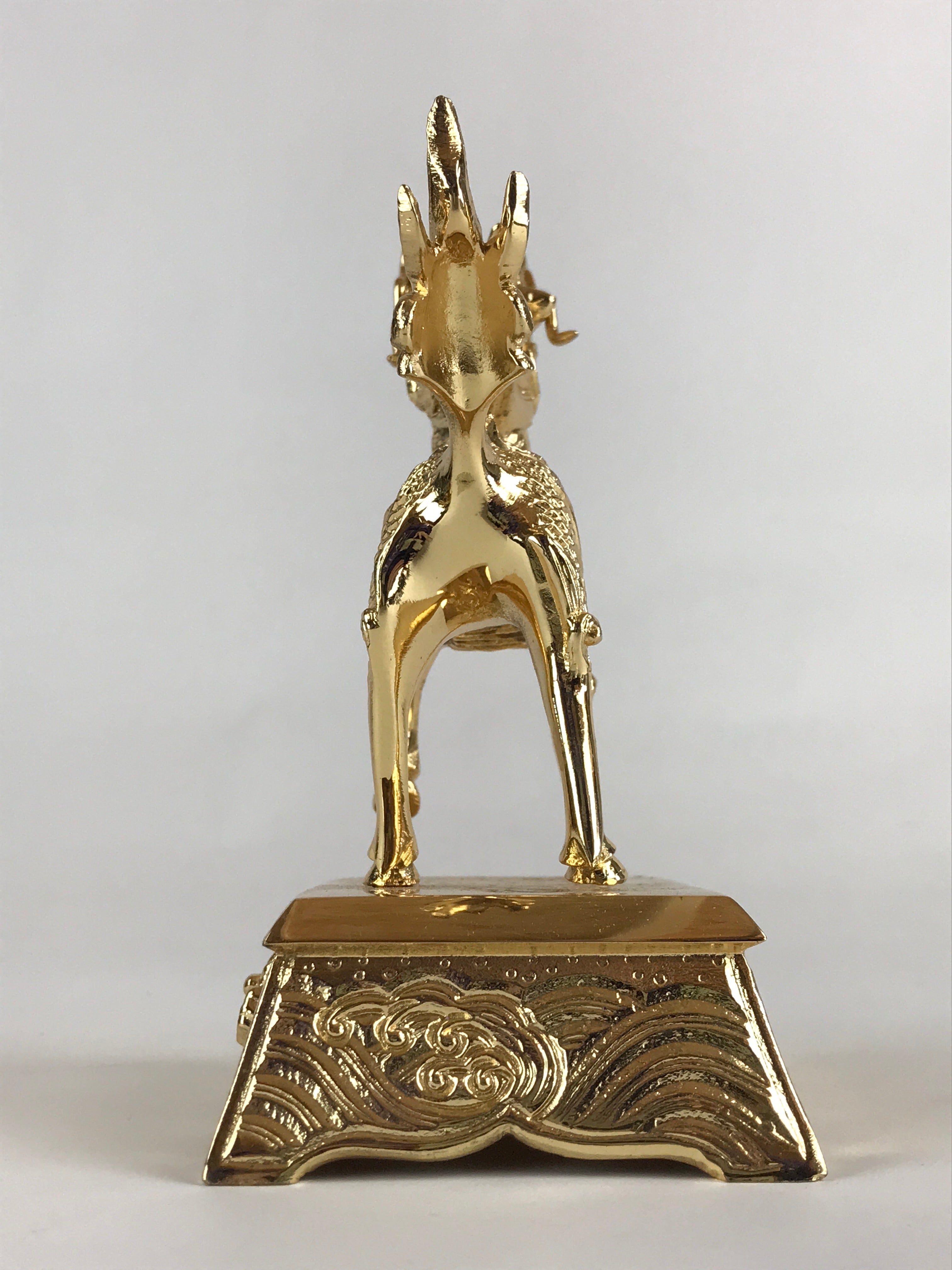 Japanese Buddhist Altar Fitting Brass Incense Burner Koro Shishi Lion Butsugu BU