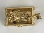 Japanese Buddhist Altar Fitting Brass Incense Burner Koro Shishi Lion Butsugu BU