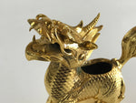Japanese Buddhist Altar Fitting Brass Incense Burner Koro Shishi Lion Butsugu BU