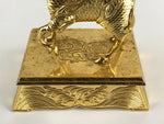 Japanese Buddhist Altar Fitting Brass Incense Burner Koro Shishi Lion Butsugu BU