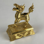 Japanese Buddhist Altar Fitting Brass Incense Burner Koro Shishi Lion Butsugu BU