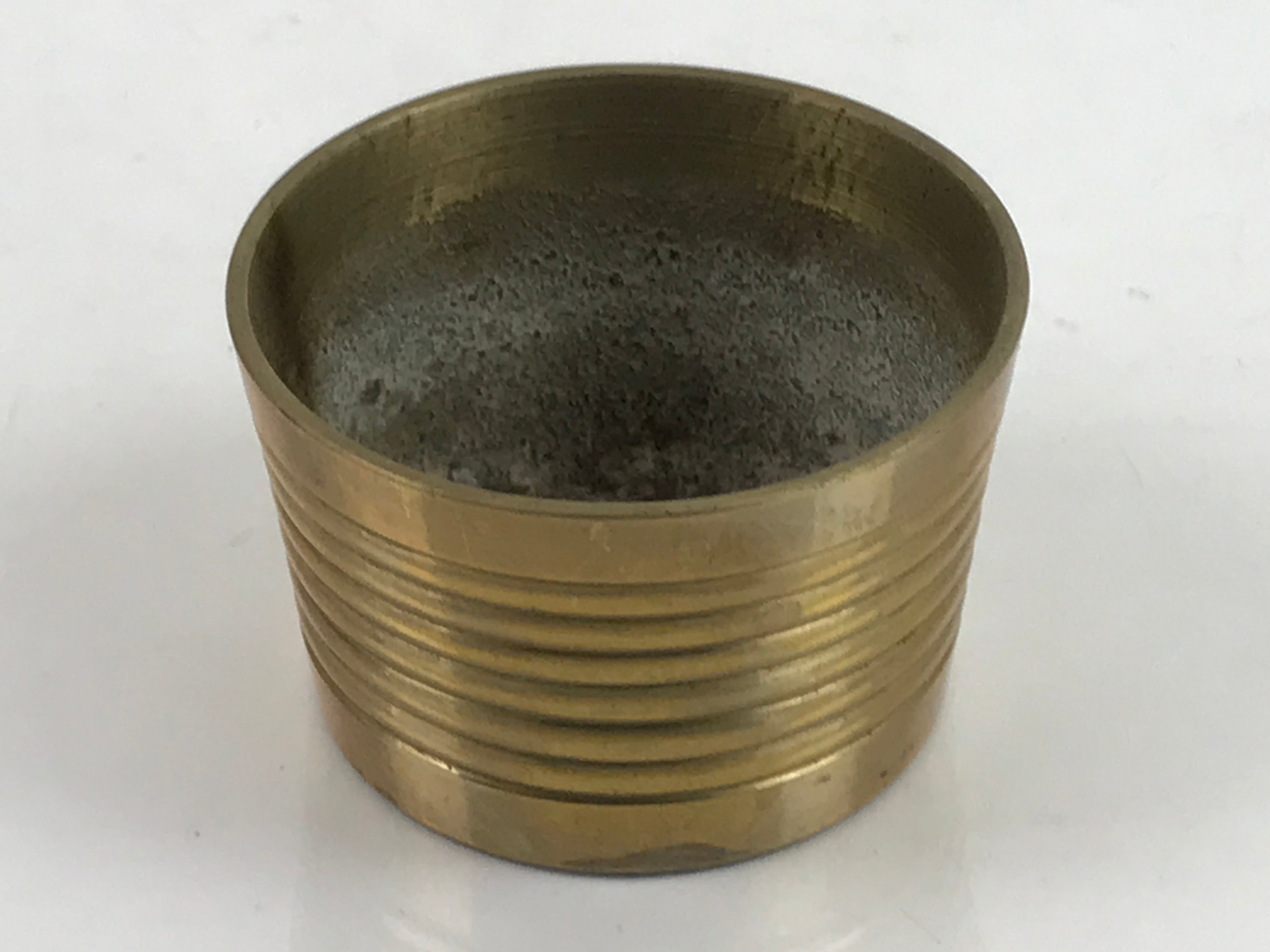 Japanese Buddhist Altar Fitting Brass Incense Burner Vtg Koro Cup Gold BA323