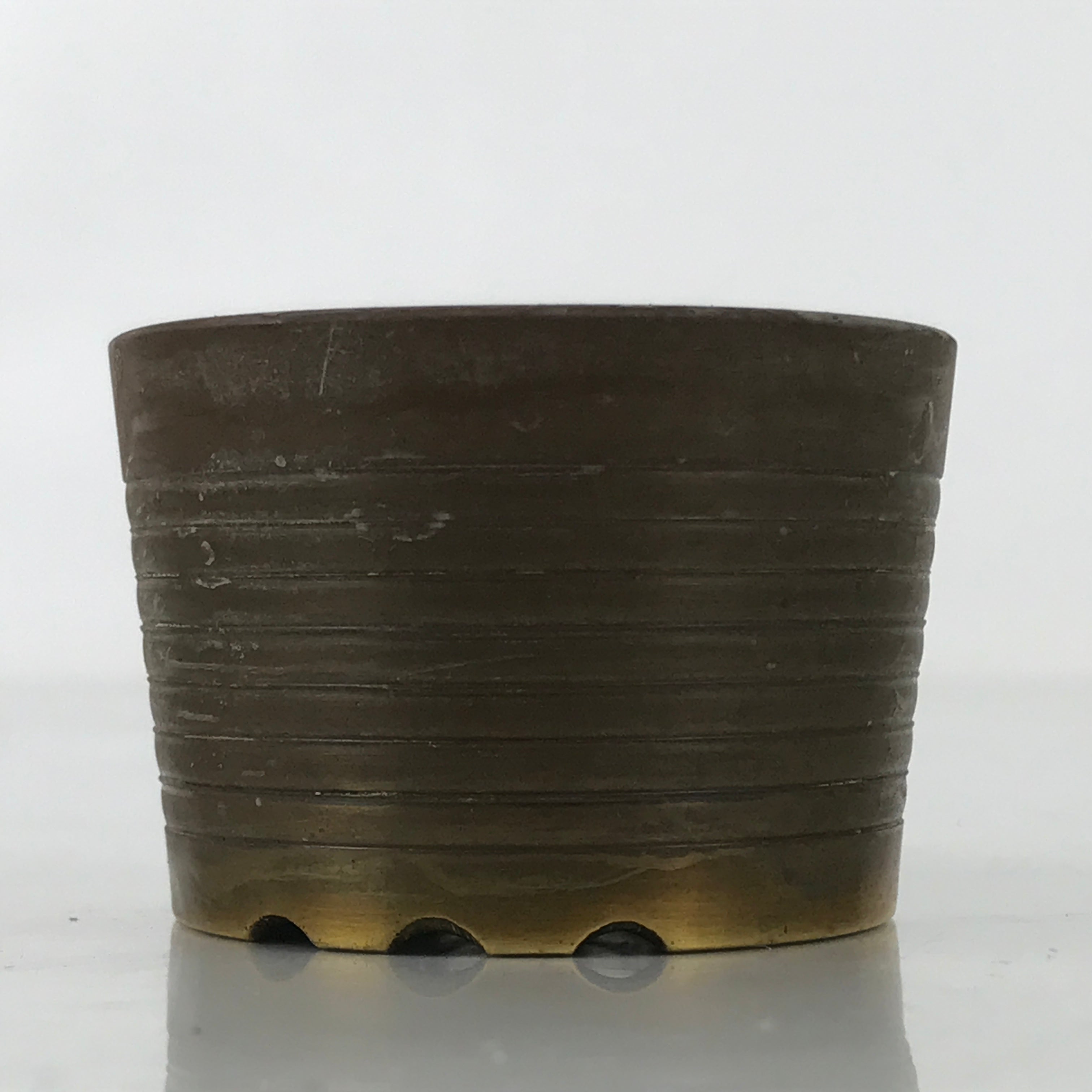 Japanese Buddhist Altar Fitting Brass Incense Burner Vtg Koro Cup Gold BA571