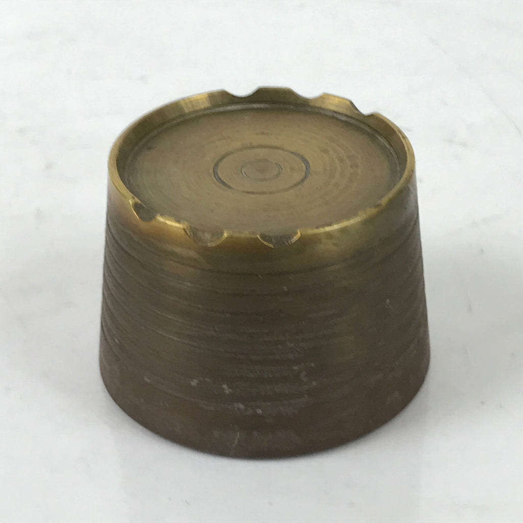 Japanese Buddhist Altar Fitting Brass Incense Burner Vtg Koro Cup Gold BA571