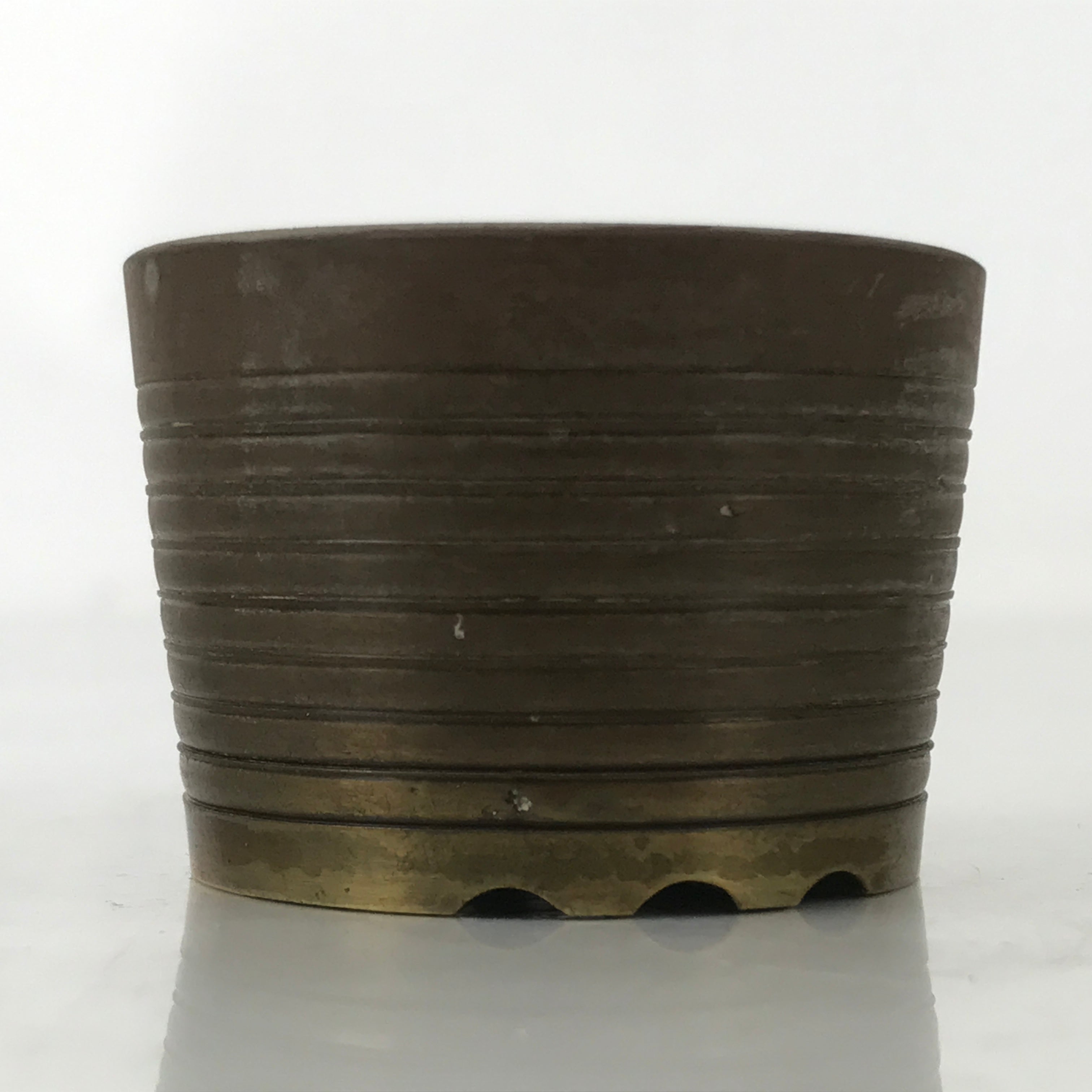 Japanese Buddhist Altar Fitting Brass Incense Burner Vtg Koro Cup Gold BA572