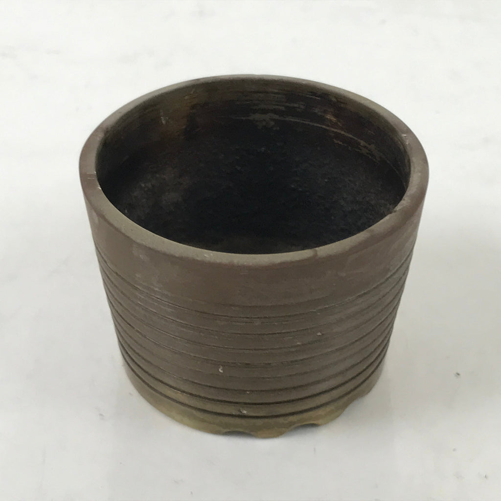 Japanese Buddhist Altar Fitting Brass Incense Burner Vtg Koro Cup Gold BA572