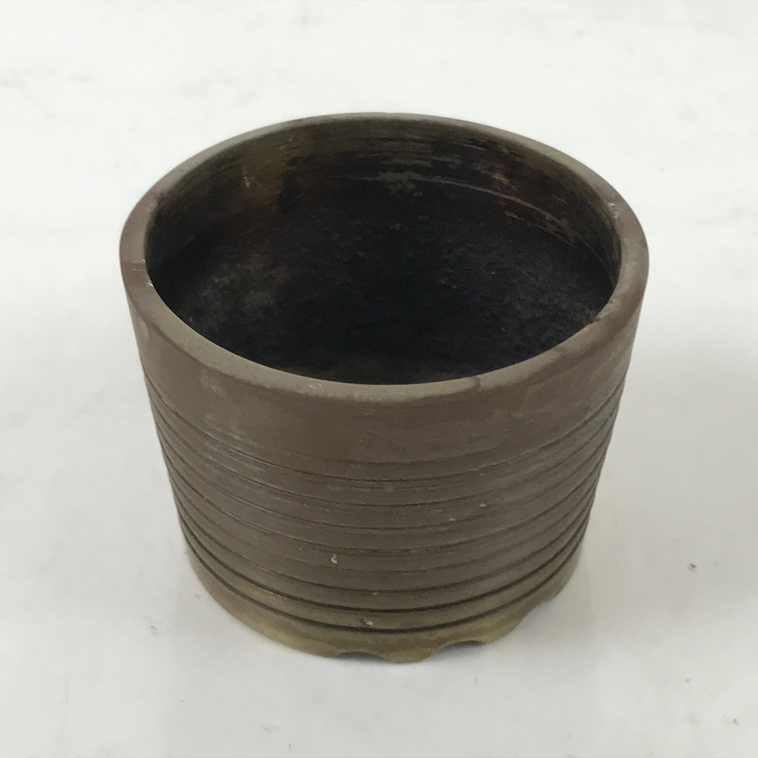 Japanese Buddhist Altar Fitting Brass Incense Burner Vtg Koro Cup Gold BA572