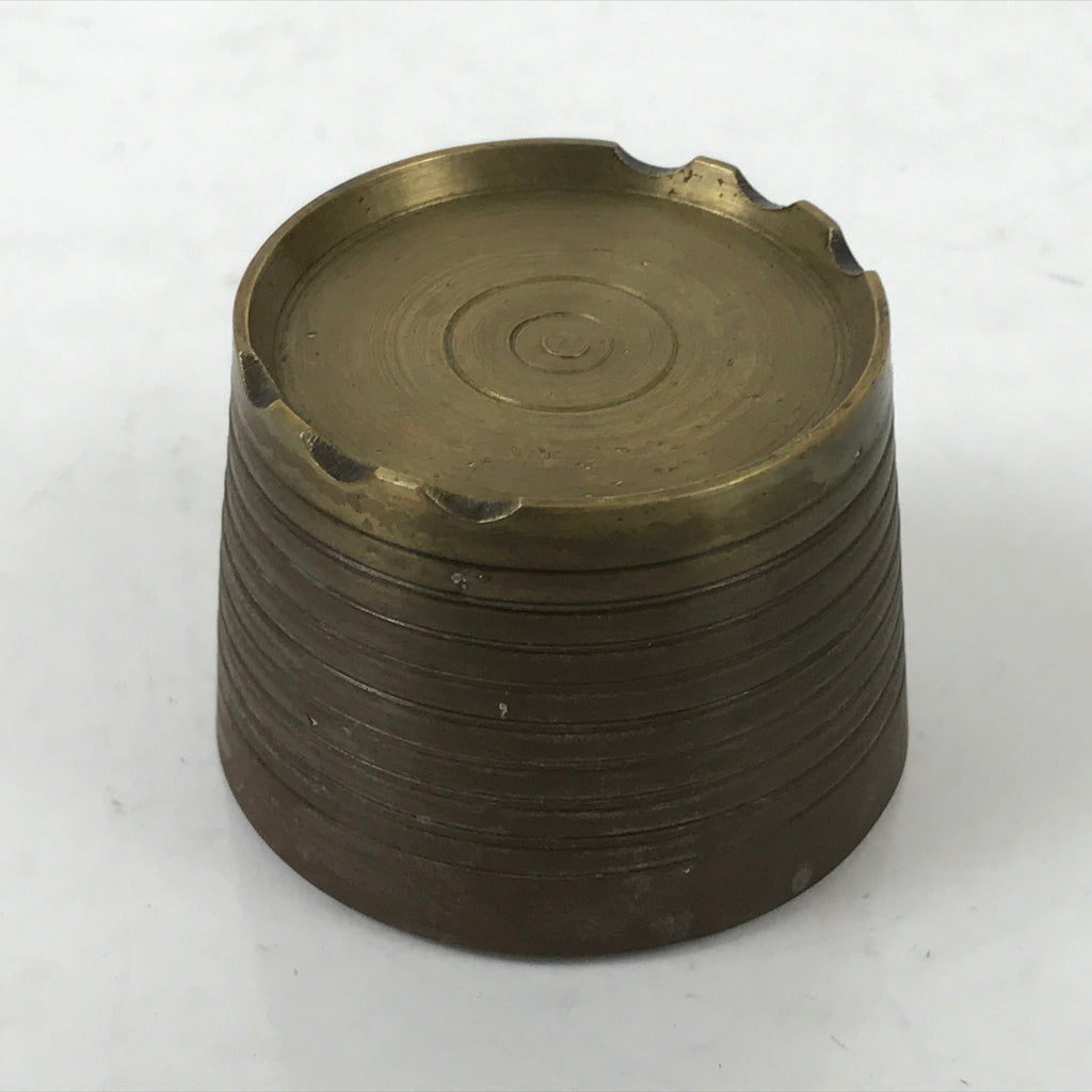 Japanese Buddhist Altar Fitting Brass Incense Burner Vtg Koro Cup Gold BA572