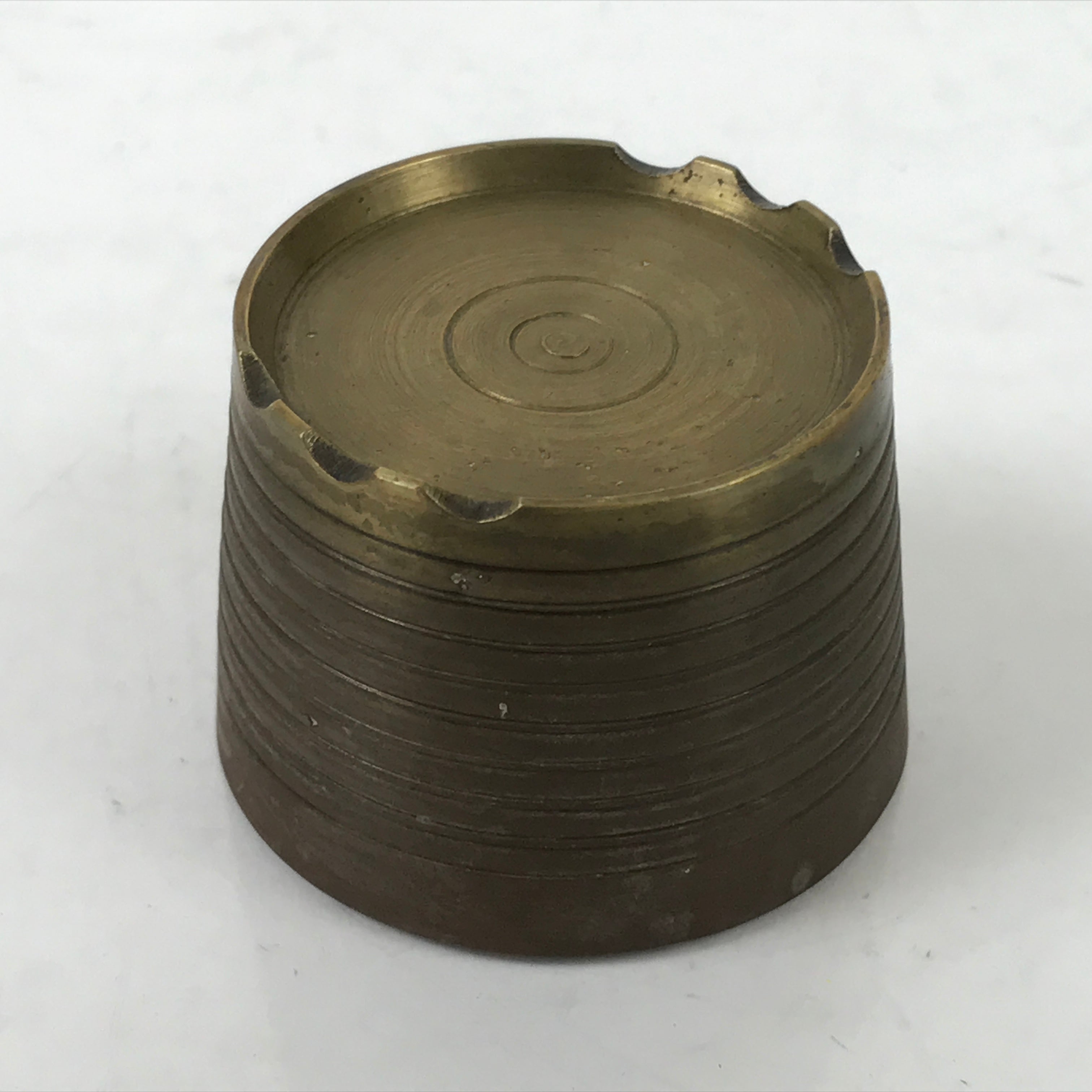 Japanese Buddhist Altar Fitting Brass Incense Burner Vtg Koro Cup Gold BA572