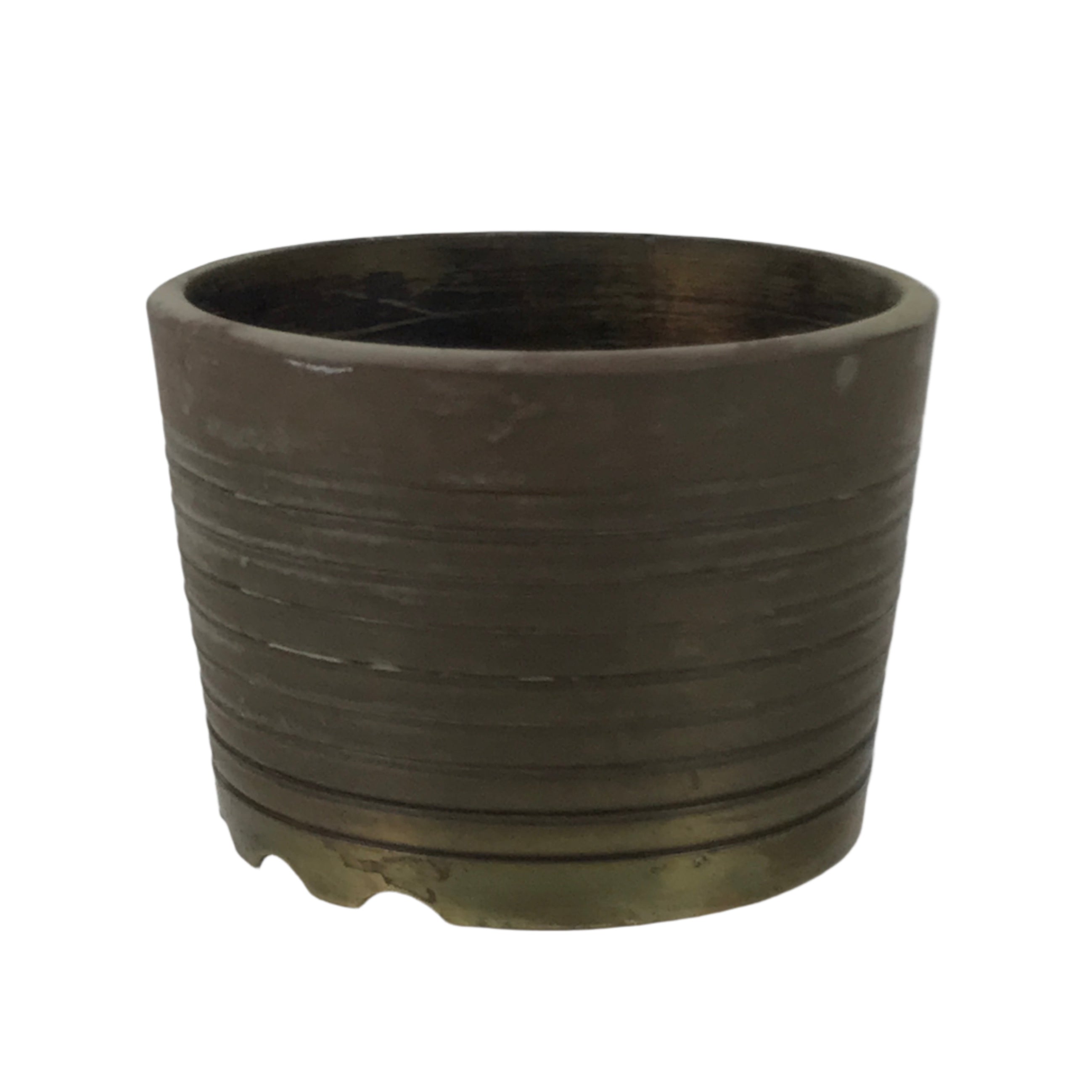 Japanese Buddhist Altar Fitting Brass Incense Burner Vtg Koro Cup Gold BA572