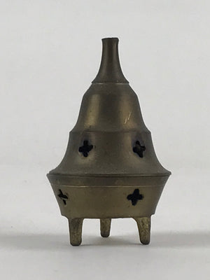 Japanese Buddhist Altar Fitting Brass Incense Burner Vtg Koro Gold Cone BA37