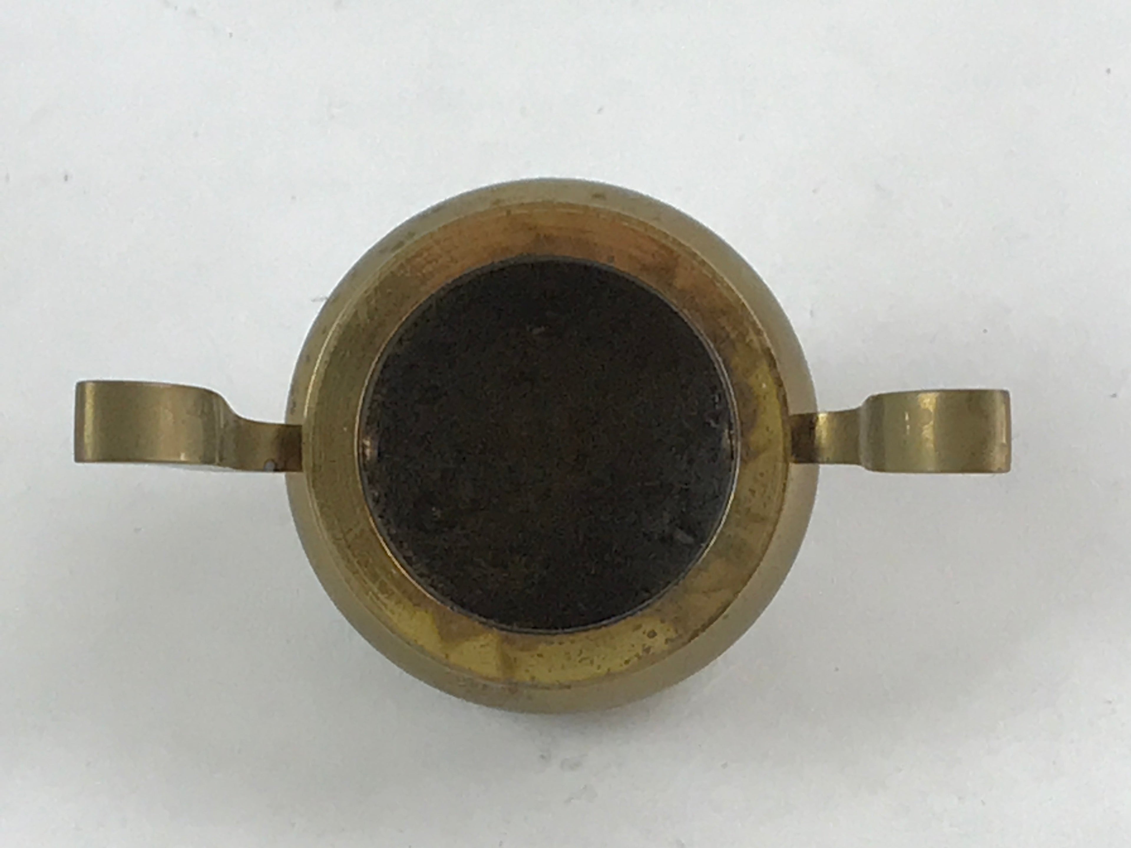 Japanese Buddhist Altar Fitting Brass Incense Burner Vtg Koro Gold Shisa BA38
