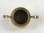 Japanese Buddhist Altar Fitting Brass Incense Burner Vtg Koro Gold Shisa BA67