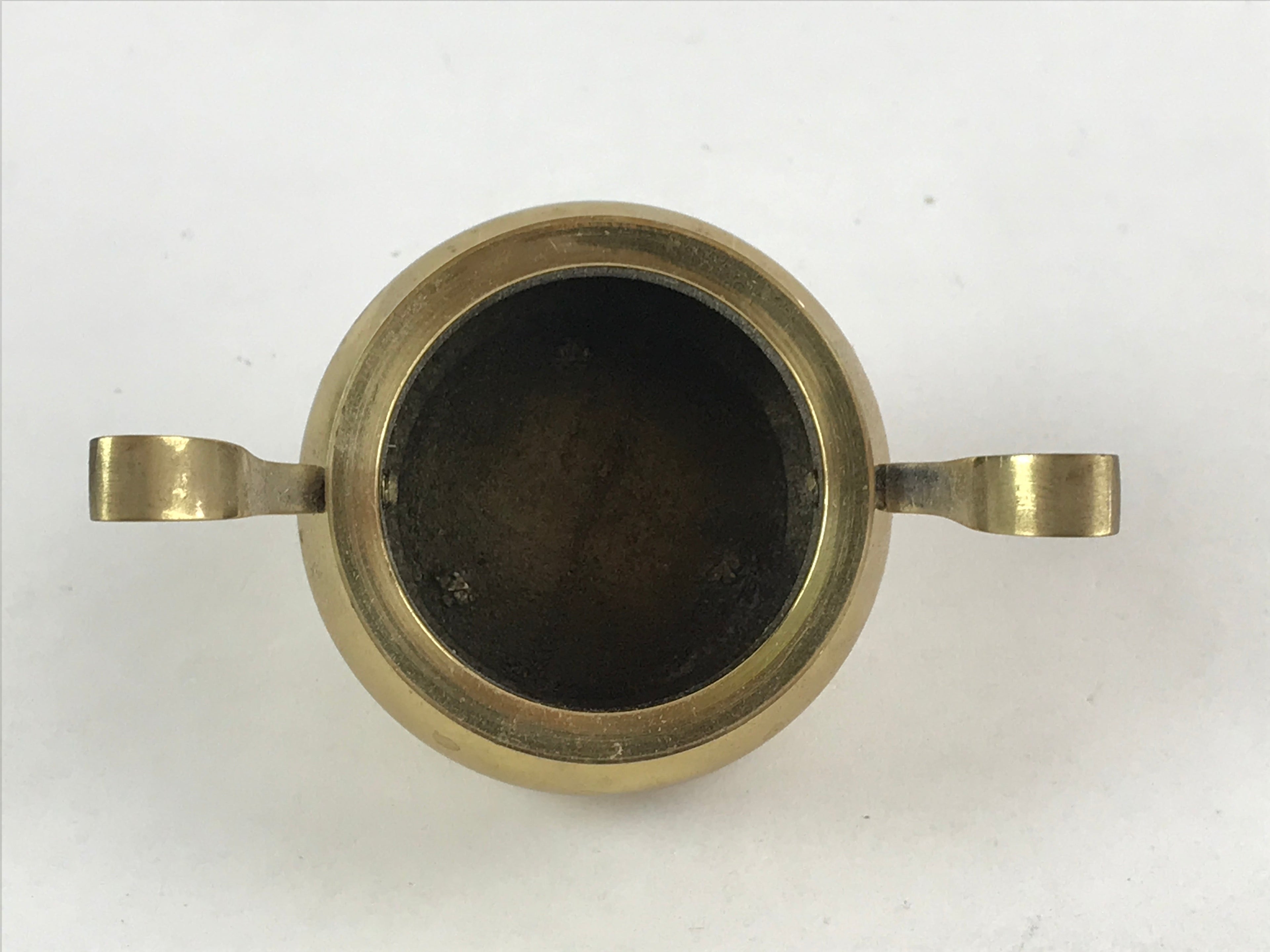 Japanese Buddhist Altar Fitting Brass Incense Burner Vtg Koro Gold Shisa BA67