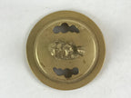 Japanese Buddhist Altar Fitting Brass Incense Burner Vtg Koro Gold Shisa BA67