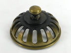 Japanese Buddhist Altar Fitting Brass Incense Burner Vtg Koro Lid Gold BA324
