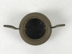 Japanese Buddhist Altar Fitting Brass Incense Burner Vtg Koro Simple Brown BA530