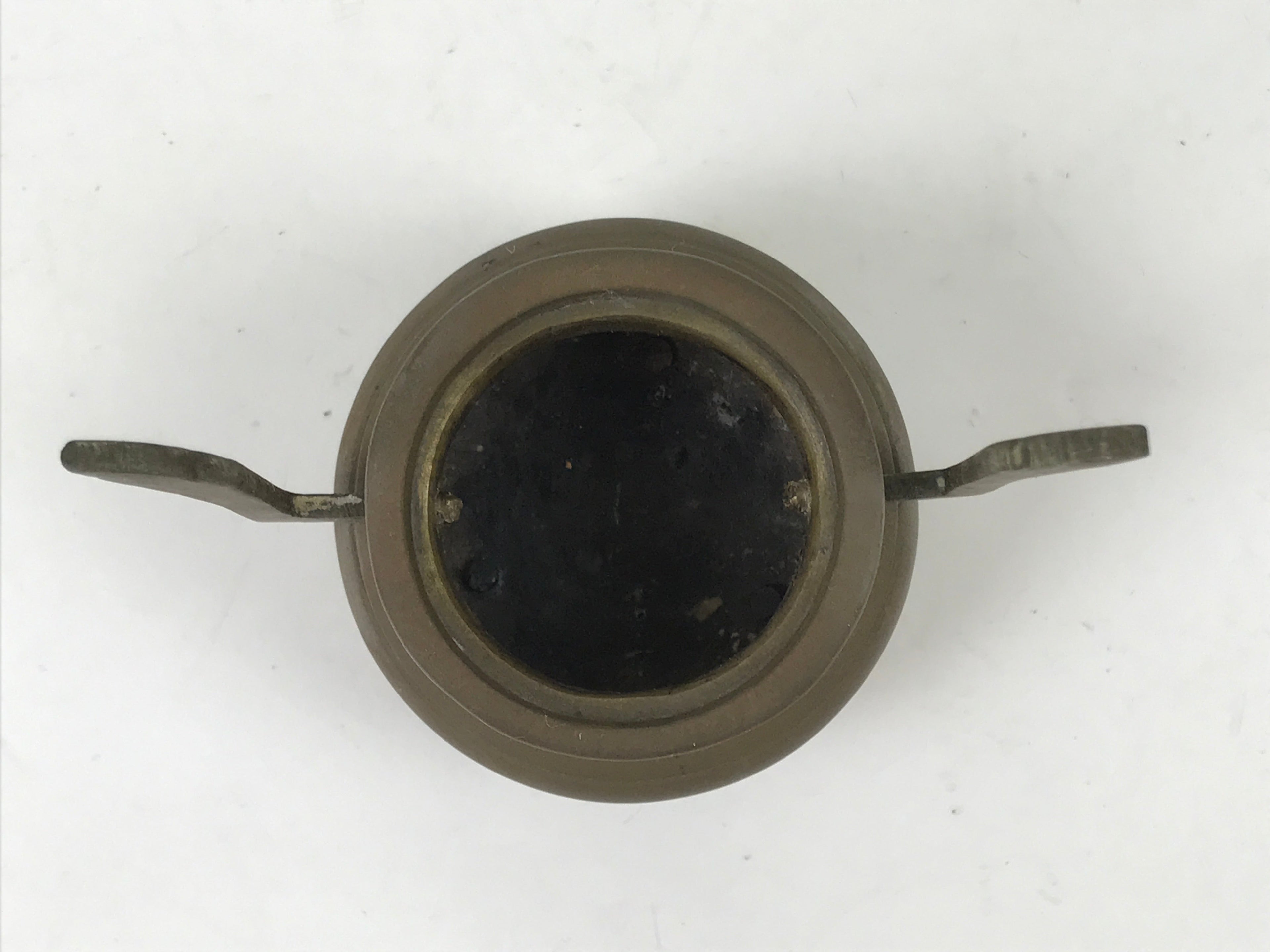 Japanese Buddhist Altar Fitting Brass Incense Burner Vtg Koro Simple Brown BA530