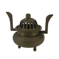 Japanese Buddhist Altar Fitting Brass Incense Burner Vtg Koro Simple Brown BA530