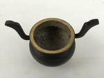 Japanese Buddhist Altar Fitting Brass Lidded Incense Burner Vtg Koro Brown BA868