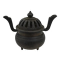 Japanese Buddhist Altar Fitting Brass Lidded Incense Burner Vtg Koro Brown BA868