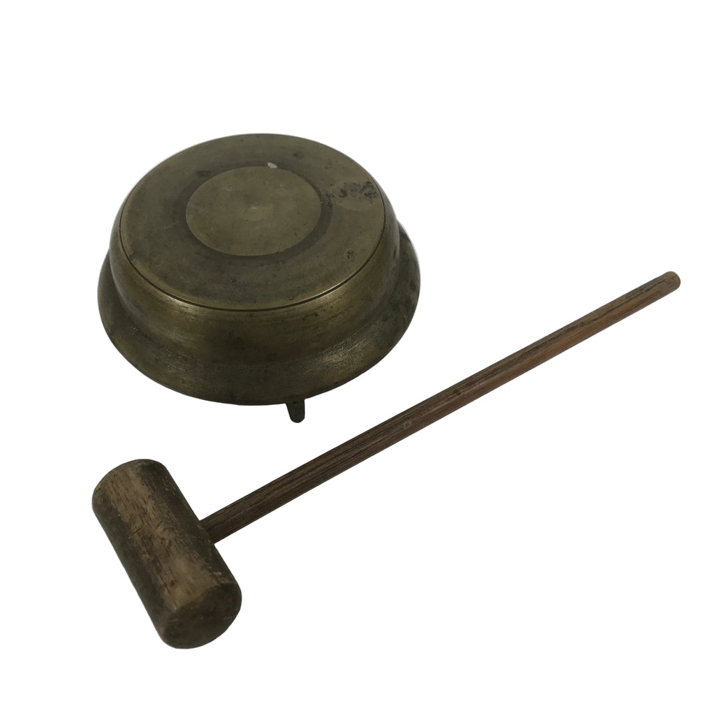 Japanese Buddhist Altar Fitting Brass Metal Bell Vtg Shogo Instrument Gold BA900