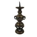 Japanese Buddhist Altar Fitting Brass Metal Candle Stand Shokudai Gold BA769