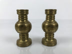 Japanese Buddhist Altar Fitting Brass Metal Flower Vase Hanatate Gold 2pc BA758
