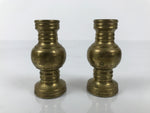 Japanese Buddhist Altar Fitting Brass Metal Flower Vase Hanatate Gold 2pc BA758