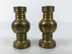 Japanese Buddhist Altar Fitting Brass Metal Flower Vase Hanatate Gold 2pc BA758