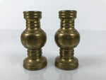 Japanese Buddhist Altar Fitting Brass Metal Flower Vase Hanatate Gold 2pc BA758