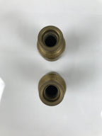 Japanese Buddhist Altar Fitting Brass Metal Flower Vase Hanatate Gold 2pc BA758