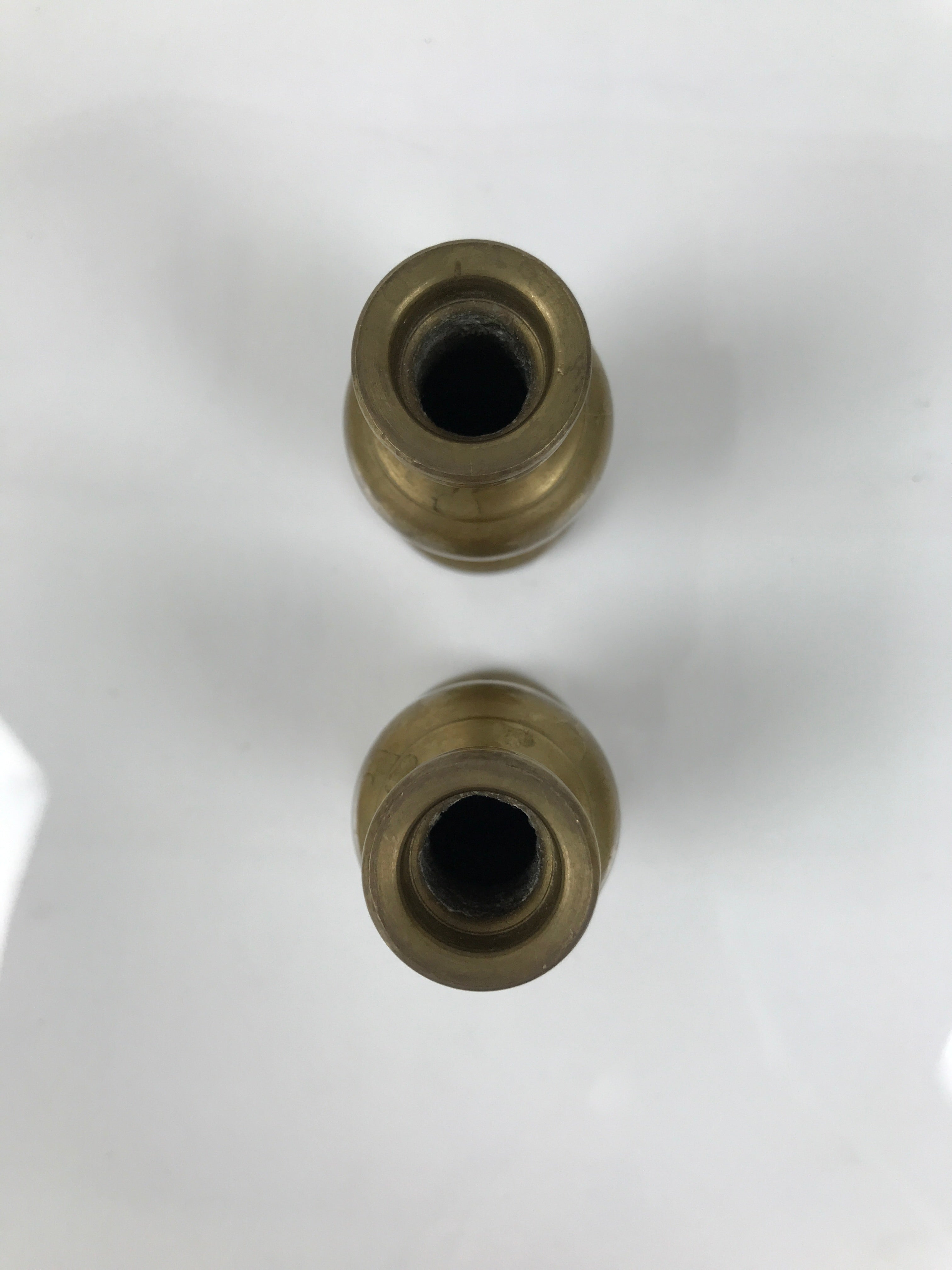 Japanese Buddhist Altar Fitting Brass Metal Flower Vase Hanatate Gold 2pc BA758