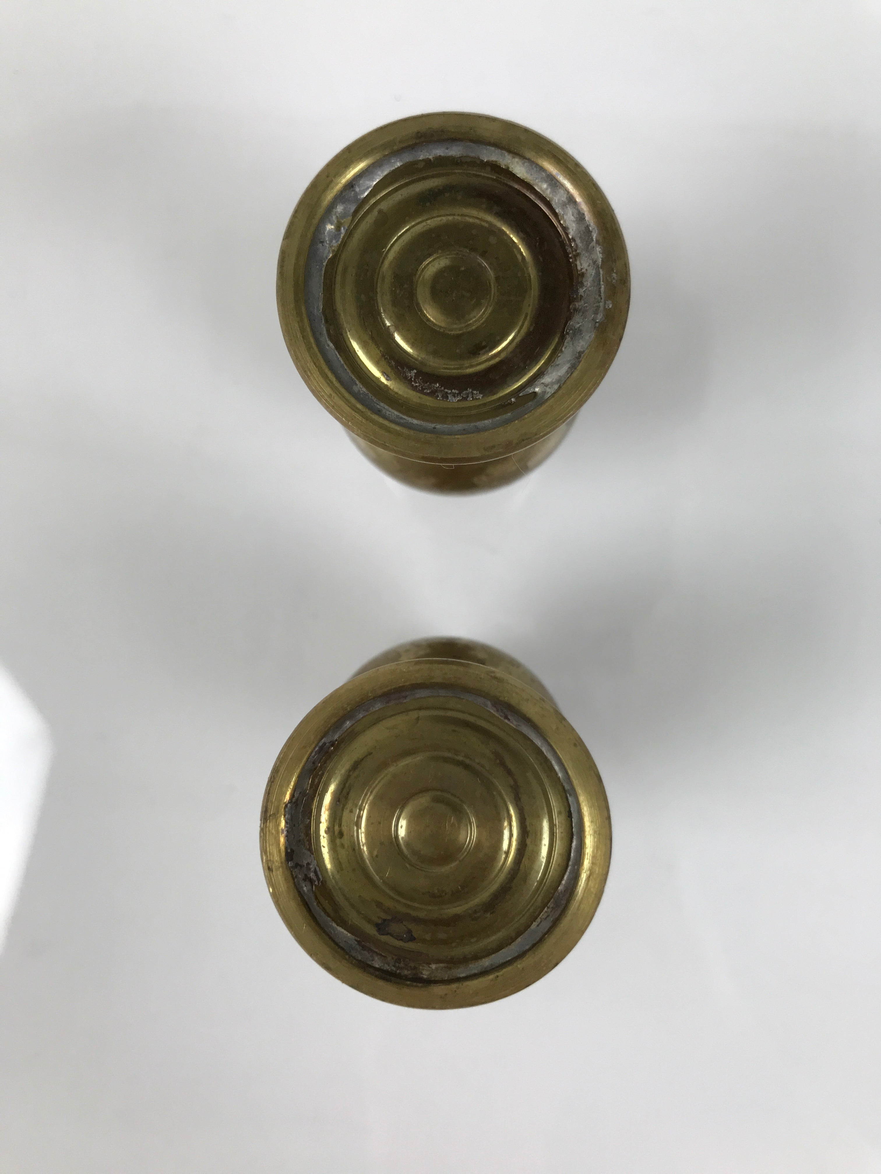 Japanese Buddhist Altar Fitting Brass Metal Flower Vase Hanatate Gold 2pc BA758