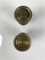 Japanese Buddhist Altar Fitting Brass Metal Flower Vase Hanatate Gold 2pc BA758