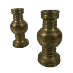 Japanese Buddhist Altar Fitting Brass Metal Flower Vase Hanatate Gold 2pc BA758
