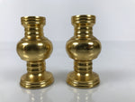 Japanese Buddhist Altar Fitting Brass Metal Flower Vase Hanatate Gold 2pc BA759