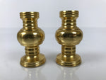Japanese Buddhist Altar Fitting Brass Metal Flower Vase Hanatate Gold 2pc BA759
