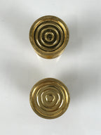 Japanese Buddhist Altar Fitting Brass Metal Flower Vase Hanatate Gold 2pc BA759