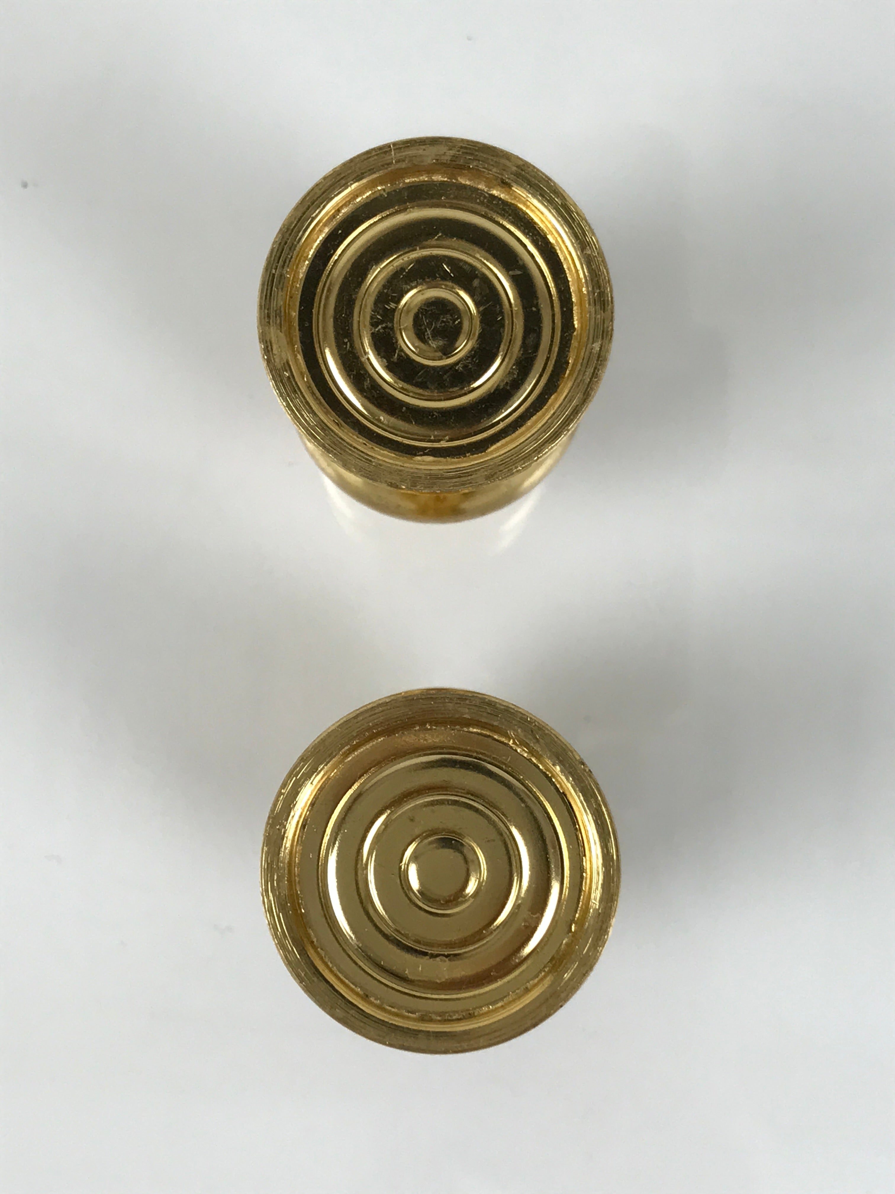 Japanese Buddhist Altar Fitting Brass Metal Flower Vase Hanatate Gold 2pc BA759
