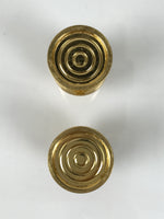 Japanese Buddhist Altar Fitting Brass Metal Flower Vase Hanatate Gold 2pc BA759