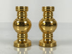 Japanese Buddhist Altar Fitting Brass Metal Flower Vase Hanatate Gold 2pc BA760