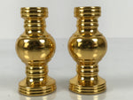 Japanese Buddhist Altar Fitting Brass Metal Flower Vase Hanatate Gold 2pc BA760