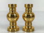 Japanese Buddhist Altar Fitting Brass Metal Flower Vase Hanatate Gold 2pc BA760