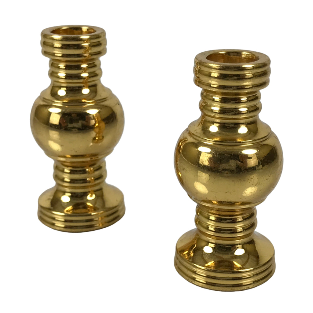 Japanese Buddhist Altar Fitting Brass Metal Flower Vase Hanatate Gold 2pc BA760