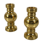 Japanese Buddhist Altar Fitting Brass Metal Flower Vase Hanatate Gold 2pc BA760