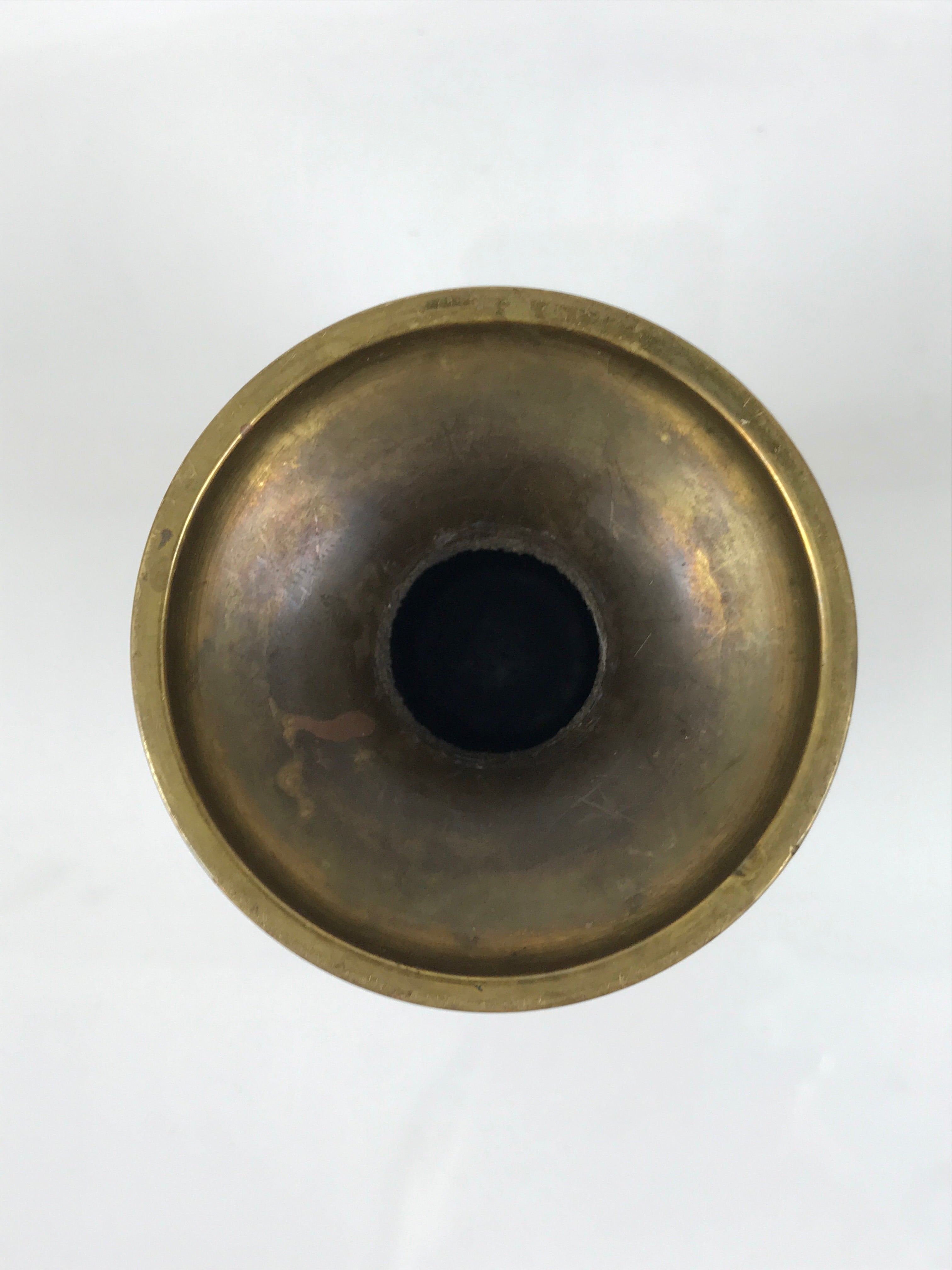 Japanese Buddhist Altar Fitting Brass Metal Flower Vase Vtg Gold Hanatate BA755