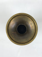 Japanese Buddhist Altar Fitting Brass Metal Flower Vase Vtg Gold Hanatate BA755
