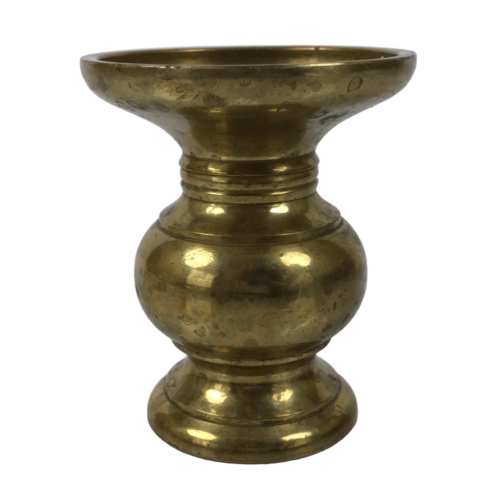 Japanese Buddhist Altar Fitting Brass Metal Flower Vase Vtg Gold Hanatate BA755